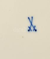 Meisseni hagyma mintás lapostányér, máz alatt festéssel,  jelzett, hibátlan, d: 24 cm