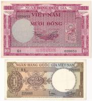 Dél-Vietnam 1955. 10D + 1964. 1D T:I-,III South Vietnam 1955. 10 Dong + 1964. 1 dong C:AU,F