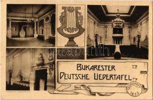 Bucharest, Bukarester Deutsche Liedertafel, Grosser und Kleiner Fest- und Konzertsaal / German choral society, interior, concert halls. Art Nouveau