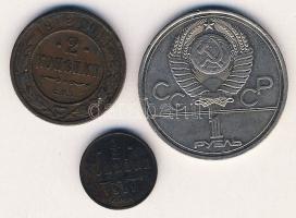 Oroszország 1911. 1/2k + 1912. 2k T:3+,3 + Szovjetunió 1978. 1R "Olimpia" T:2