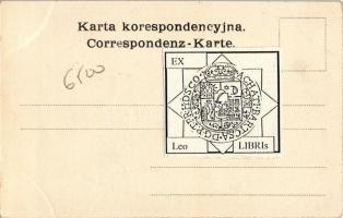 Chinke mit Pinke. nakl. J.L. St. 1904 / Jewish couple with Hebrew text + Ex Leo Libris