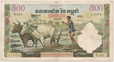 Kambodzsa 1972. 500R T:III Cambodia 1972. 500 Riels C:F