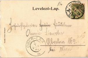 1905 Budapest I. Királyi vár lépcsőháza, belső. Taussig Arthur 5695. (szakadás / tear)