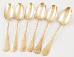 Ezüst (Ag.) közepes kanalak és villák ( 6-6 db), jelzett, összesen nettó: 397 g h:14,5 és 17 cm (6×)