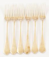 Ezüst (Ag.) közepes kanalak és villák ( 6-6 db), jelzett, összesen nettó: 397 g h:14,5 és 17 cm (6×)