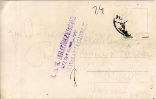 1915 Osztrák-magyar katonák csoportképe Sátoraljaújhelyen / WWI Austro-Hungarian military, K.u.K. so...