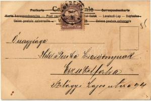 La guerre amusante. Spionage. Litho art postcard. M. Raschka signed Raphael Kirchner (vágott / cut)