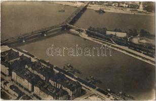 1920 Budapest XIII. Margitsziget a Margit híddal. Magyar Aeroforgalmi Részvénytársaság légi felvétele. Repülőposta / aerial photo &quot;1920 Rákosi Repülőnap&quot; So. Stpl. Légi posta Szombathelyre