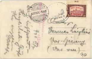 1920 Budapest XIII. Margitsziget a Margit híddal. Magyar Aeroforgalmi Részvénytársaság légi felvétel...