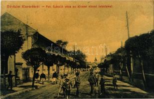 1910 Kisvárda, Szent László utca, Állami elemi iskola. W. L. (?) 2032. Kiadja Klein Gyula (EK)