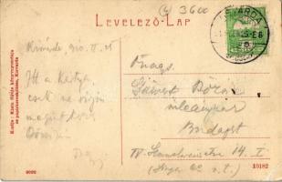 1910 Kisvárda, Szent László utca, Állami elemi iskola. W. L. (?) 2032. Kiadja Klein Gyula (EK)