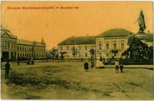 1911 Hajdúböszörmény, Bocskay (Bocskai) tér, Takarékpénztár, Megyeháza, Városháza. W. L. 2116.