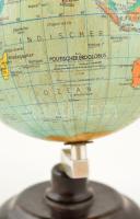 Kisméretű földgömb, bakelit talapzaton, d: 13 cm, m: 20 cm