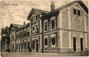 Trencsén, Trencín; Nadrazie / Vasútállomás / Bahnhof / railway station (Rb)