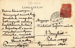 1905 Pozsony, Pressburg, Bratislava; Vár, "Vesta" gyorsgőzös. "Bediene dich allein&qu...