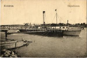 1925 Komárom, Komárno; Hajóállomás gőzhajóval / ship station, steamship (Rb)