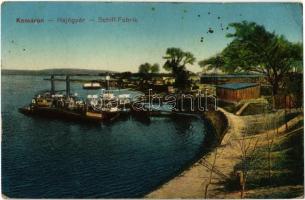 Komárom, Komárno; Hajógyár, gőzhajók. L. H. Pannonia / Schiff-Fabrik / shipyard, steamships (EK)