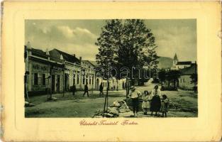 1911 Torna, Turna nad Bodvou; Fő utca, Steinberger üzlete. W. L. Bp. 2619. / main street, shops (kis szakadás / small tear)