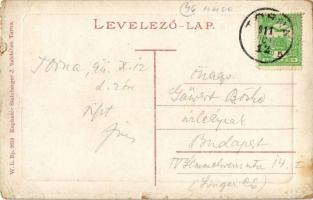 1911 Torna, Turna nad Bodvou; Fő utca, Steinberger üzlete. W. L. Bp. 2619. / main street, shops (kis...