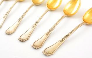 Ezüst (Ag.) mokkás kanalak (6 db), jelzett, h:11 cm (6×), nettó: 89 g