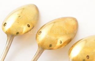 Ezüst (Ag.) mokkás kanalak (6 db), jelzett, h:11 cm (6×), nettó: 89 g