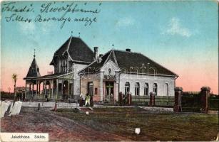 1917 Siklós, Jakabháza vasúti vendéglő. Kiadja Feiler Mariska