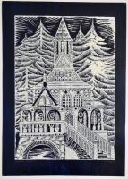 Tavaszy Noémi (1927-2018) : 4 linó és 6 db egyedi technikájú alkotása, jelzettek, 15×22-60×40 cm