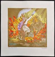 Tavaszy Noémi (1927-2018) : 4 linó és 6 db egyedi technikájú alkotása, jelzettek, 15×22-60×40 cm