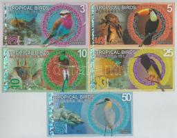 Aldabra sziget 2017. 3-50$ fantáziabankjegy T:I  Aldabra Island 2017. 3-50 Dollars fantasy banknotes C:UNC