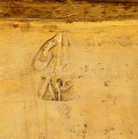 Antik ezüst (Ag.) szivartartó, poncolt, jelzett, 13,5×8 cm, nettó: 267 g