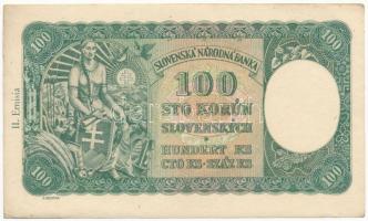 Szlovákia 1940. 100K II. kiadás T:III
Slovakia 1940. 100 Korun 2nd issue C:F