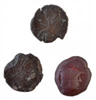 3db klf ókori kisbronz T:3 3pcs of diff ancient small bronze coins C:F