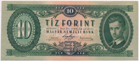 1947. 10Ft T:II Hungary  1947. 10 Forint C:XF  Adamo F2