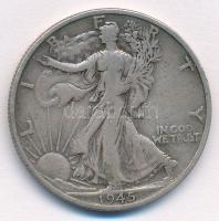 Amerikai Egyesül Államok 1945S 1/2$ Ag Walking Liberty T:2-,3 USA 1945S 1/2 Dollar Ag Walking Liberty C:VF,F Krause KM#142