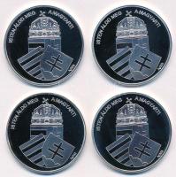 DN "Nemzetünk Nagyjai" 4db klf Ag emlékérem, "Szent-Györgyi Albert", "Semme...