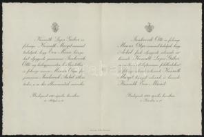 1920-1938 Kossuth Lajos Gáborné Kossuth Margit részére szóló levél, és más papírok, közte Fábián Laj...