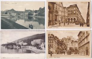 42 db RÉGI használatlan külföldi városképes lap, főleg olasz. Jó minőségnen / 42 pre-1945 unused European town-view postcards: mostly Italian in good condition