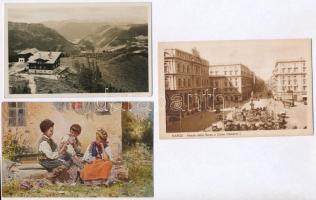 42 db RÉGI használatlan külföldi városképes lap, főleg olasz. Jó minőségnen / 42 pre-1945 unused Eur...