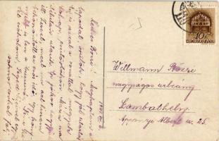 1941 Zirc, Ősi székesegyház pillére 1200-ból a Szent Imre szoborral 1751-ből. photo