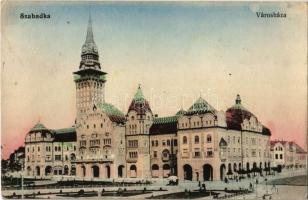 1913 Szabadka, Subotica; Városháza, Taussig Vilmos üzlete / town hall, shops