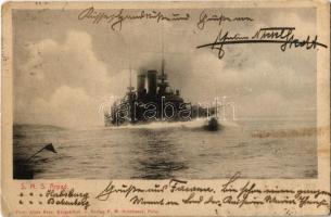 SMS Árpád az Osztrák-Magyar Haditengerészet Habsburg-osztályú csatahajója / K.u.K. Kriegsmarine Schlachtschiff / SMS Árpád Austro-Hungarian Navy Habsburg-class pre-dreadnought battleship. Phot. Alois Beer (EK)