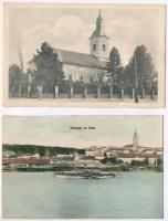 2 db RÉGI képeslap: Belgrád és Magyarkanizsa / 2 pre-1945 Serbian postcards: Belgrade, Stara Kanjiza