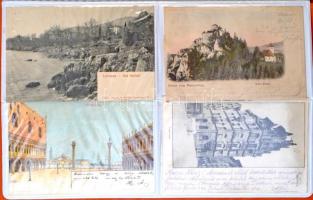 192 db RÉGI képeslap két albumban: motívumok, városok / 192 pre-1945 postcards in two album: motives and towns