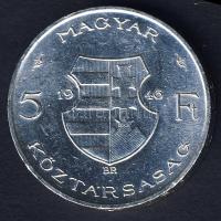 1946. 5Ft Ag "vastag Kossuth" T:2-