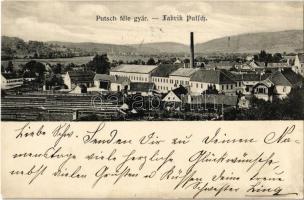 1909 Pinkafő, Pinkafeld; Putsch-féle textil gyár / Fabrik / textile factory