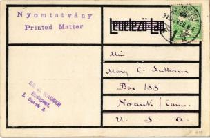 1913 Budapest XIV. Ezredéves Emlék. Wiener Werkstätte stílusú művészlap / Milleniums Denkmal. Wiener...