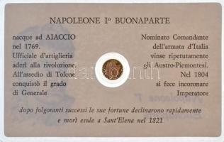 DN "Bonaparte Napóleon" aranyozott minipénz eredeti csomagolásban T:1
ND "Napoleone ...