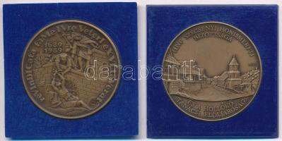 Renner Kálmán (1927-1994) 1989. "Szigetvári ostroma 1566" Br emlékérem sérült tokban(42,5m...