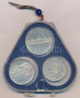 1956. 10Ft + 20Ft + 25Ft Ag "10 éves a Forint" sor sérült, ragasztott, nem saját, kék MNB ...