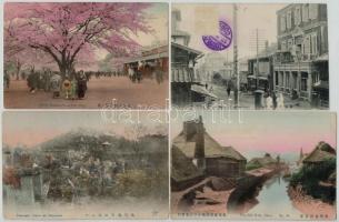 9 db RÉGI japán képeslap / 9 pre-1945 Japanese postcards